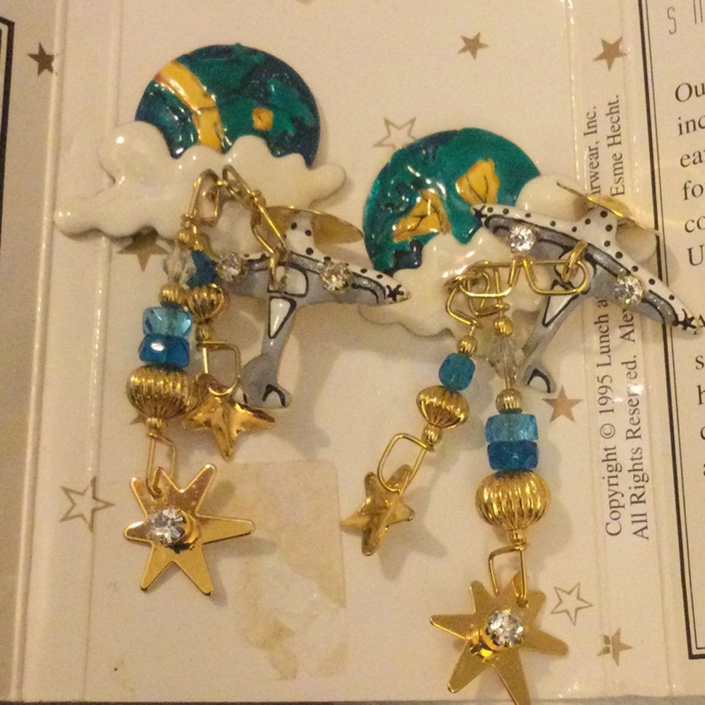 Lunch at the Ritz, 1995, Travel Truffles earrings